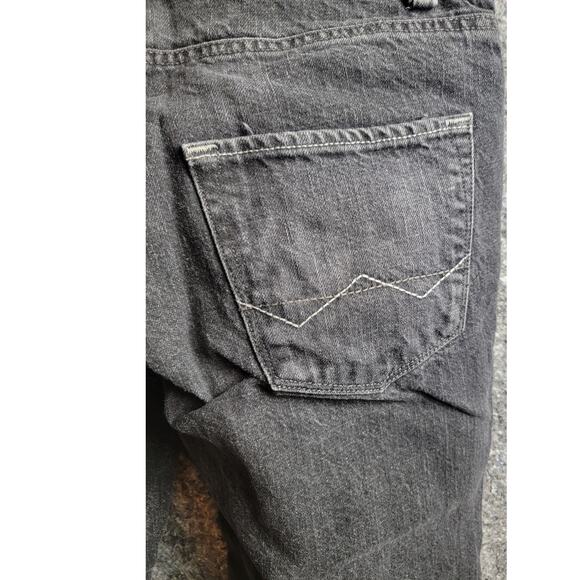 Freeworld Jeans -Mens 33x32-Messenger Dark Gray Black Straight Leg - Picture 3 of 7